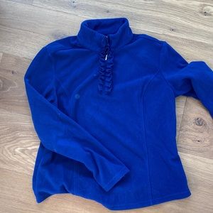 coldwater creek Medium blue quarter zip sweater light weight royal blue soft